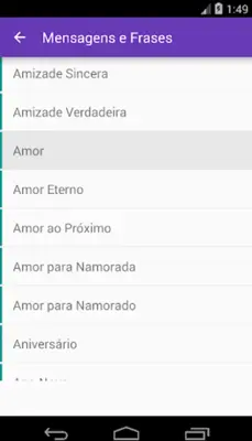 Mensagens e Frases android App screenshot 3